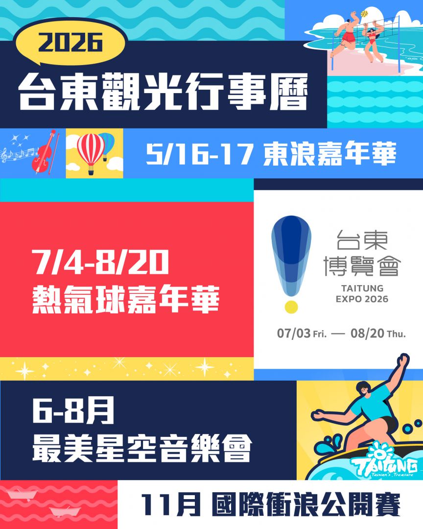 2026臺東怎麼玩？   五大觀光活動搶先曝缩略图