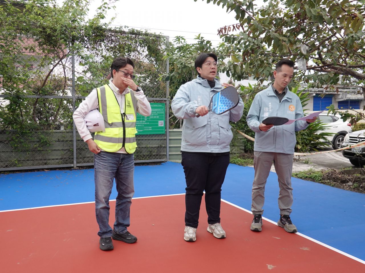 大陳二村匹克球場改善工程3月21日完工　市長盼打造社區熱門運動新據點