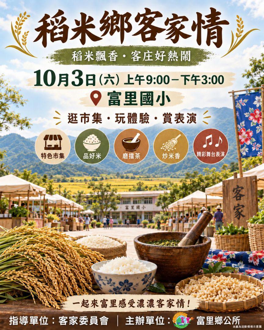 「稻米鄉客家情」10月3日富里國小   感受濃濃客家情缩略图