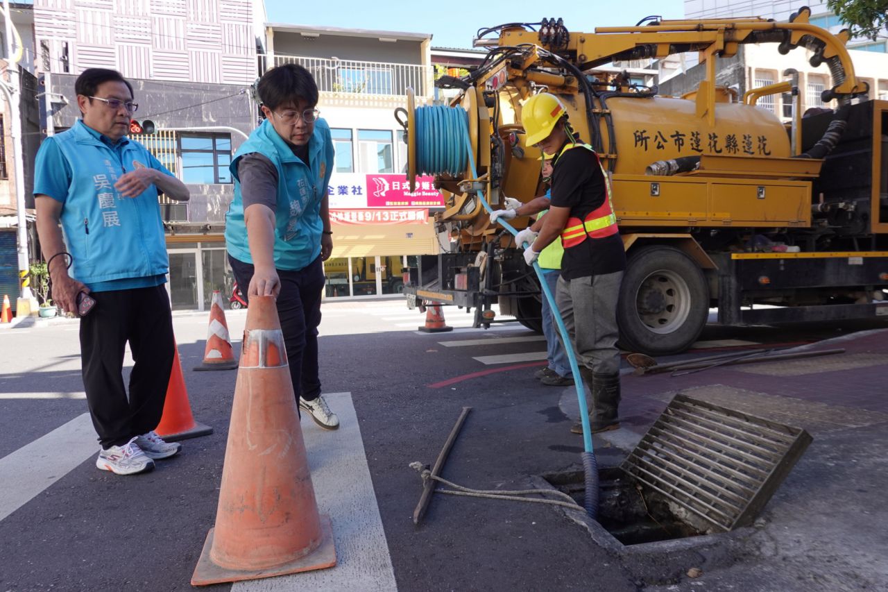 薔瑟颱風逼近　花蓮市清溝整備防風雨缩略图