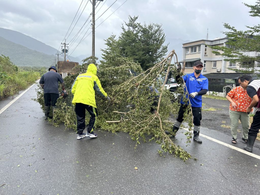 中颱薔琵強風猛烈 壽豐移除倒伏路樹插图2 中颱薔琵強風猛烈 壽豐移除倒伏路樹插图2
